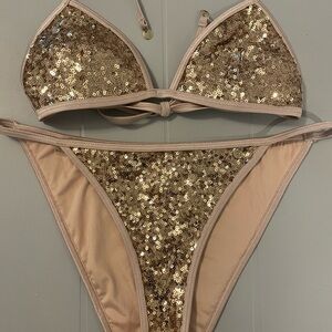 Victoria's Secret Gold Sequin Bikini